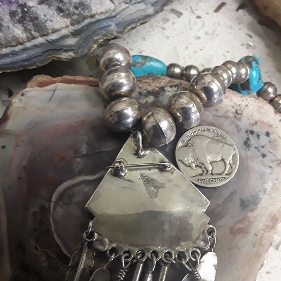 🚫SOLD🚫Vintage STERLING Southwest Necklace - Picture 3 of 7